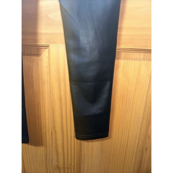 MNG By Mango Faux Leather Skinny Pants Black Size Medium - Picture 13 of 16